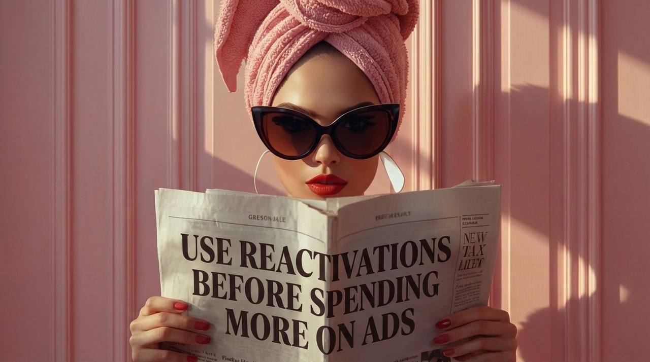 Beauty editorial feature image for Beauty by Foundry article about using reactivation before spending more on ads