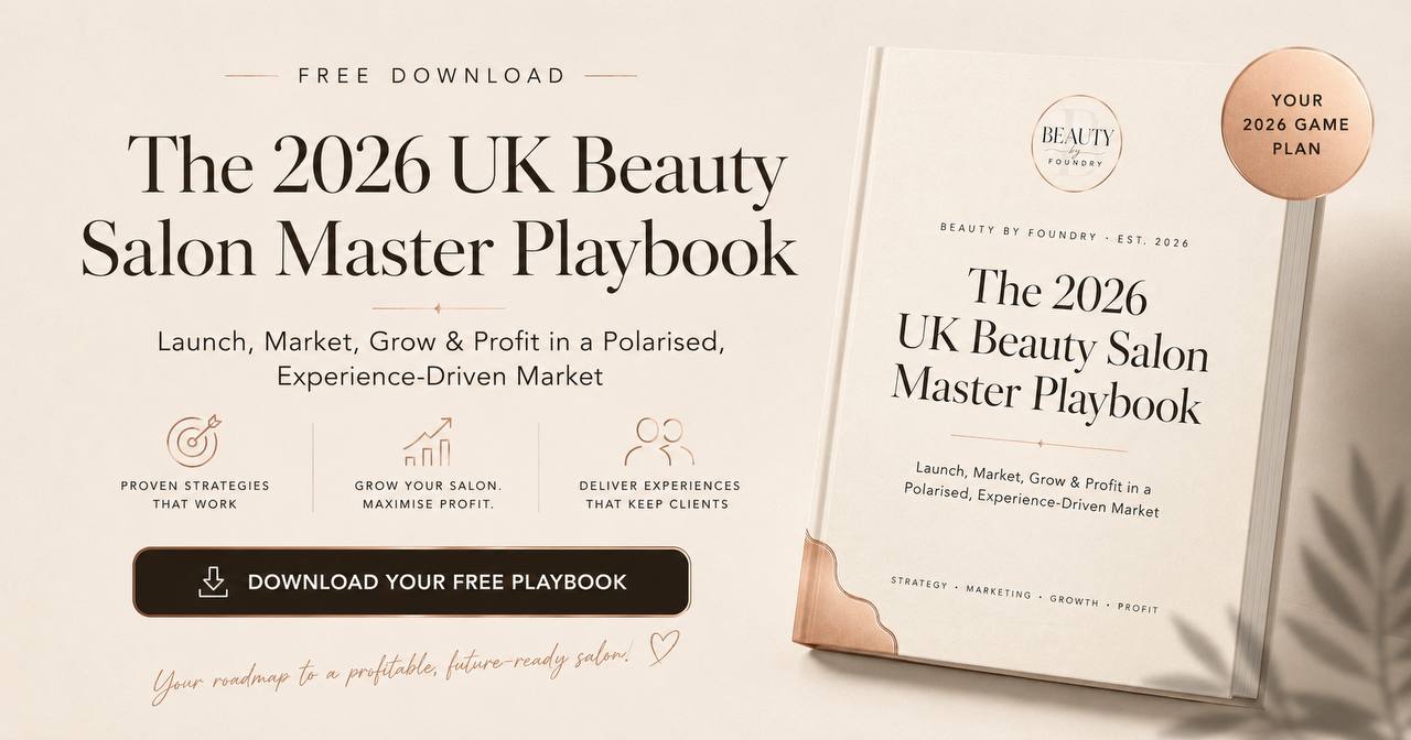 Promo artwork for The 2026 UK Beauty Salon Master Playbook