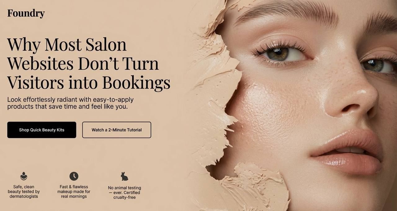 Luxury salon interior used as feature image for Beauty by Foundry article about why salon websites do not convert visitors into bookings
